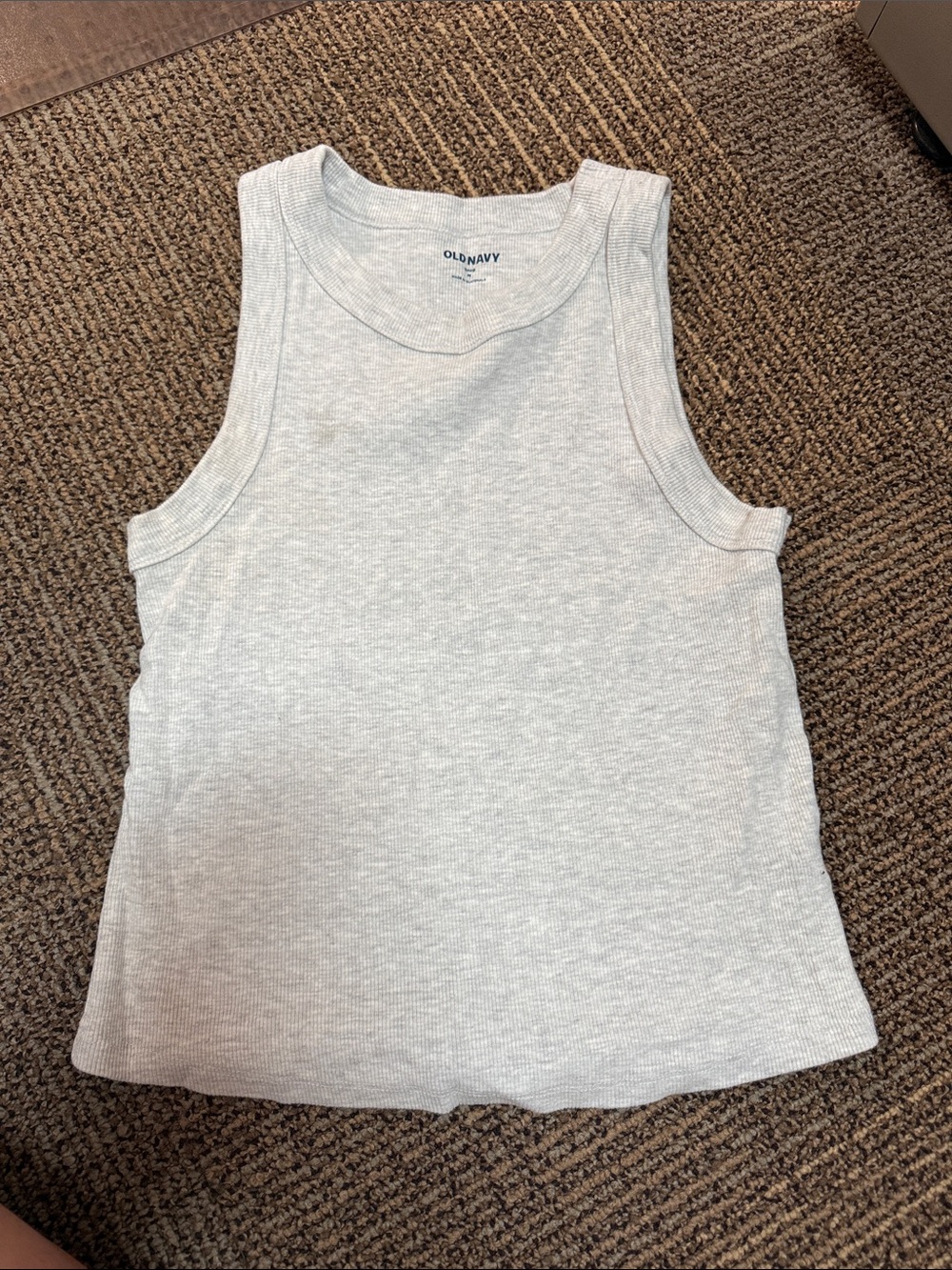 Old Navy Ribbed Light Gray Women's Tank Top